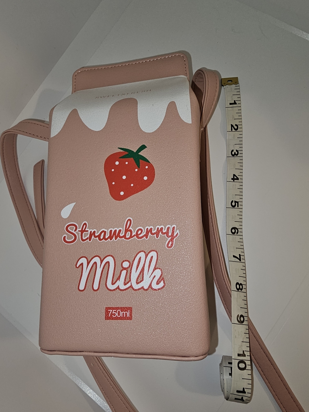 Strawberry Milk Crossbody Purse And Donut Lip Butters Set Of 4 - Picture 5 of 8